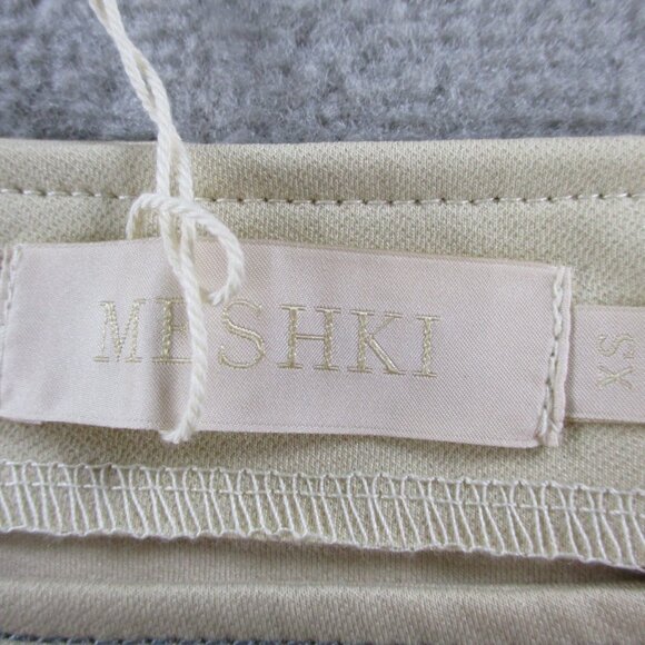 Meshki Elsie Sleeveless Contrast Stitch Bustier Top Womens XS Cream Beige NWT - Picture 4 of 8